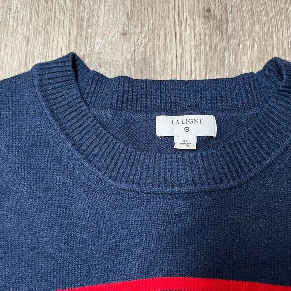 La Ligne X Target Striped Pullover Sweater 4X Nautical Preppy Cashmere Classic - Picture 10 of 10